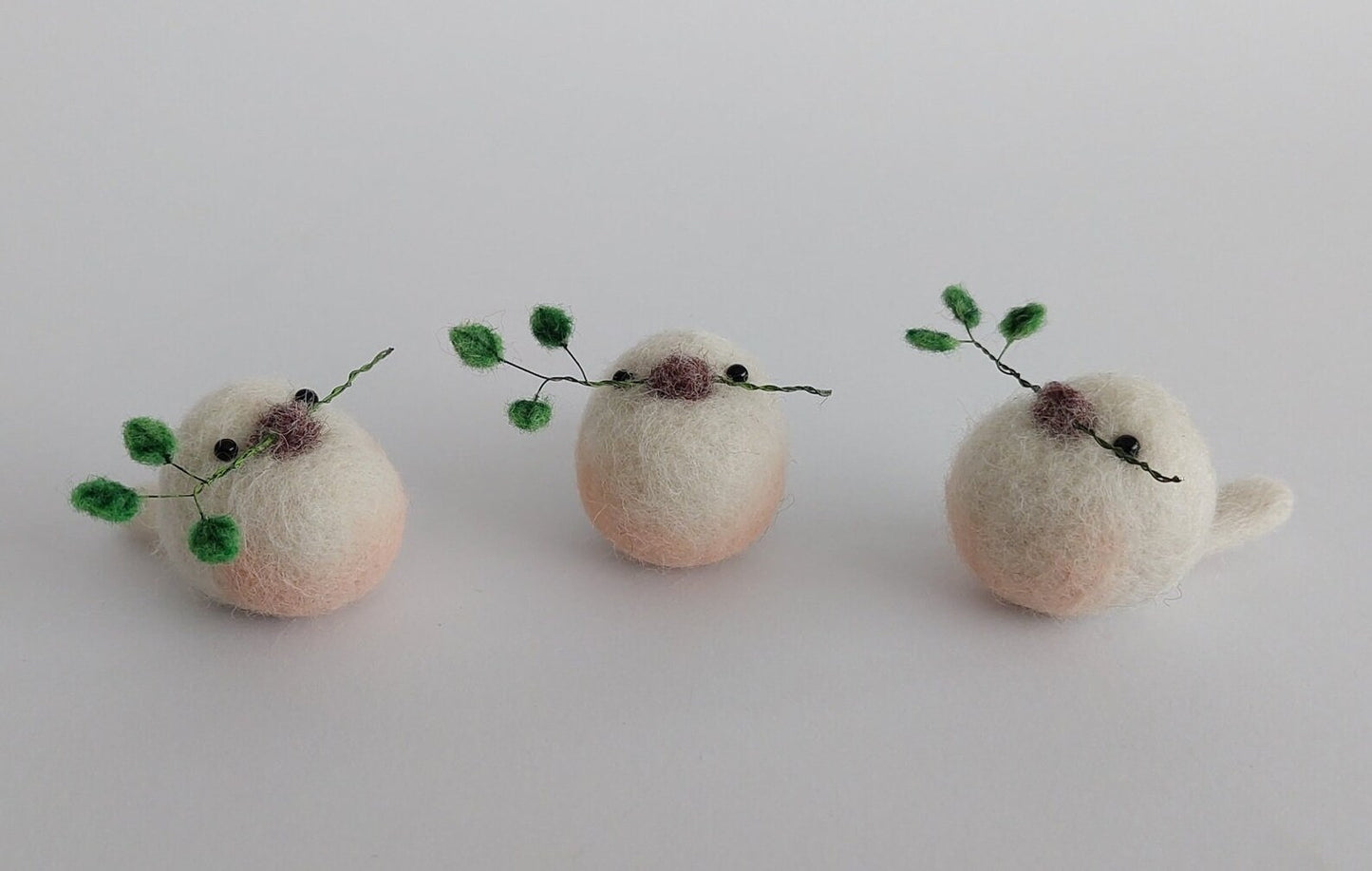 Needle felted Dove, white felted wool bird, handmade bird of peace