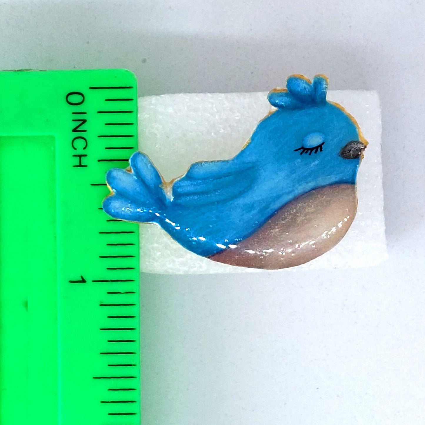 Quirky Blue Bird Brooch - Grade B