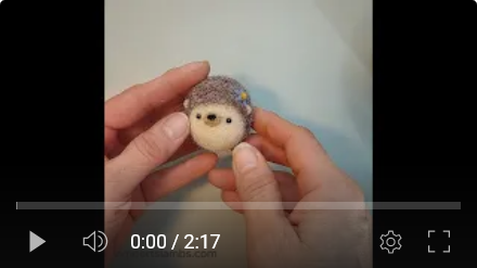 Needle felting a  Christmas hedgehog