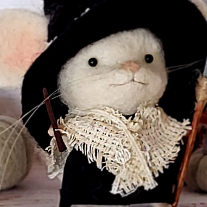 Needle felted mouse witch Agnes Willowfen