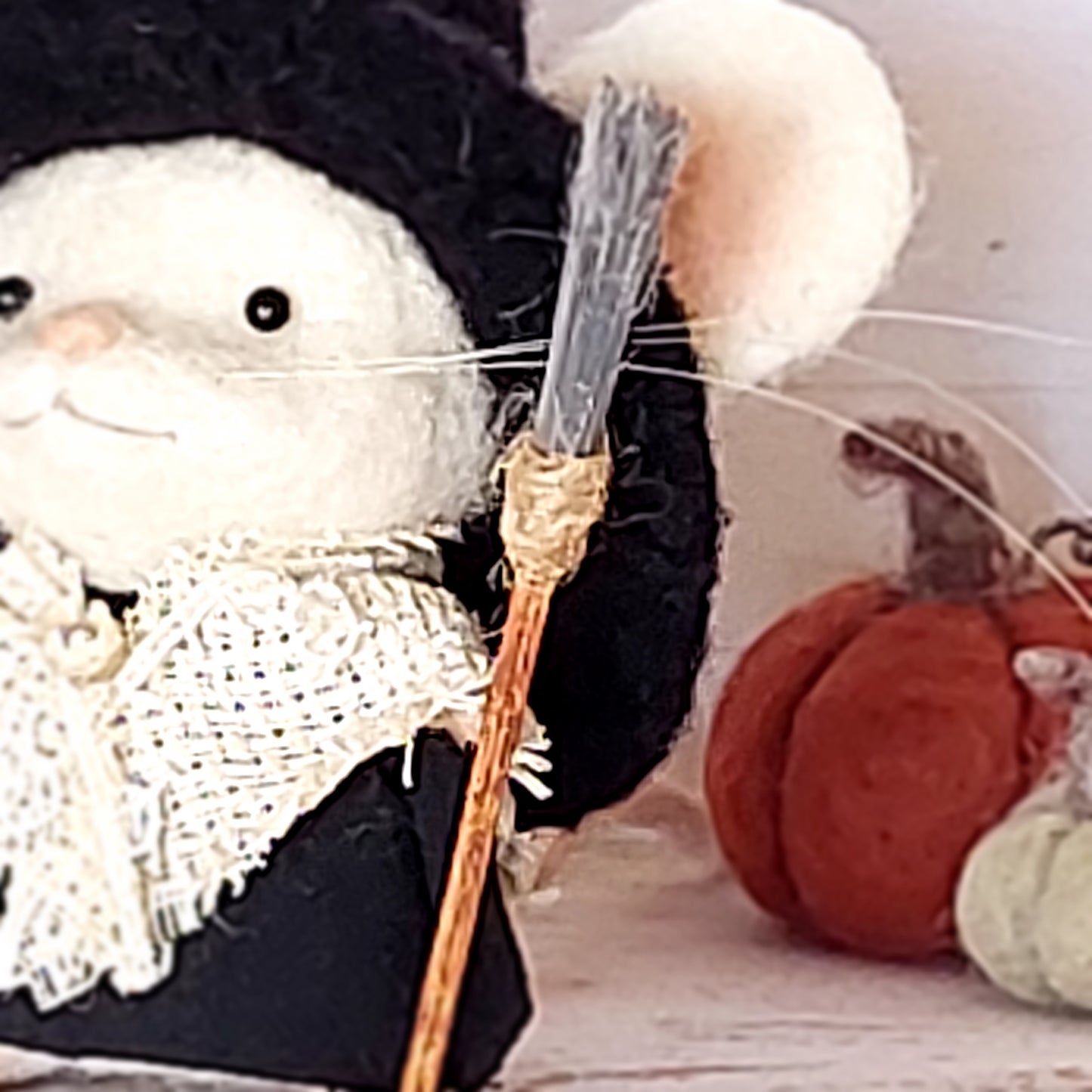 Needle felted mouse witch Agnes Willowfen