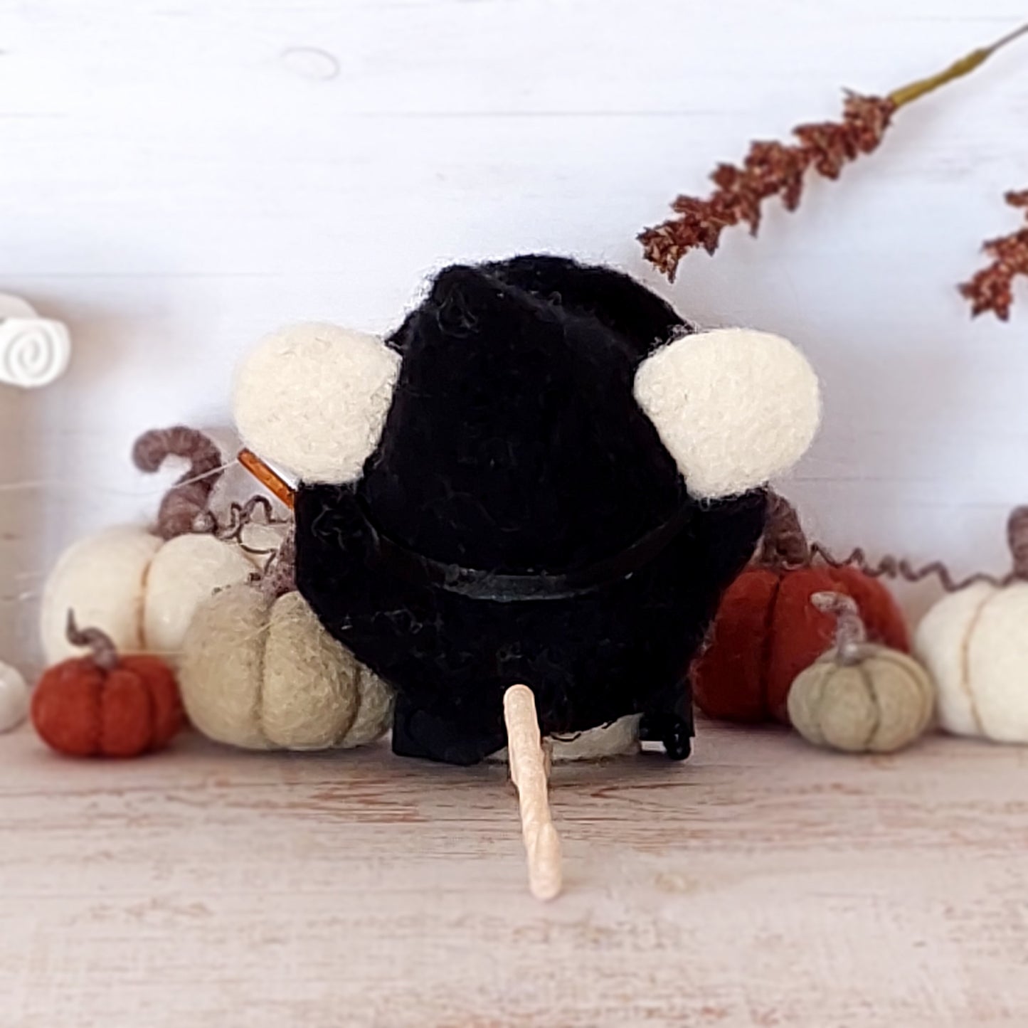 Needle felted mouse witch Clara Moonwhisper