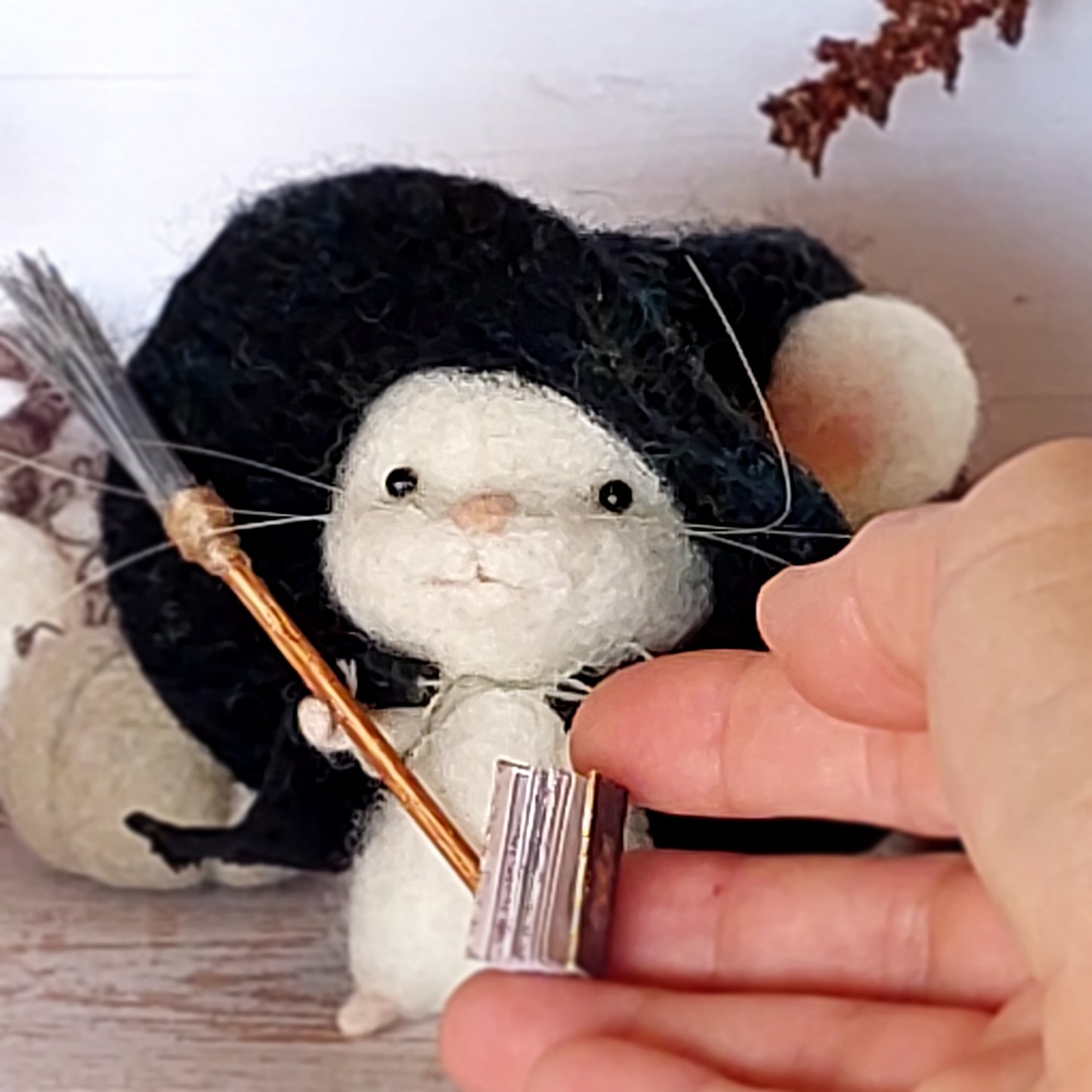 Needle felted mouse Wizard Albie Thistlewick III