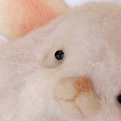 Needle felted mouse Ghost Crumley Tattertail