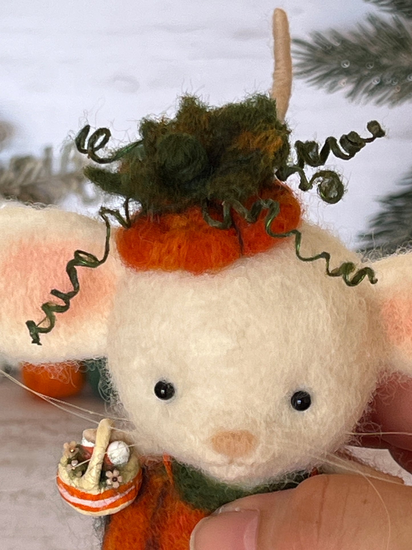 Needle felted mouse  Guardians of the pumpkin patch Tansy Thimbletoe