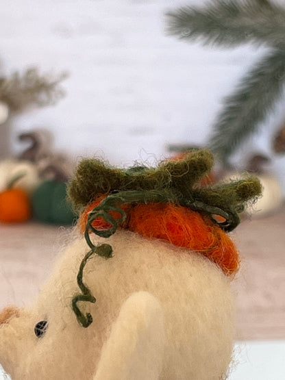Needle felted mouse Guardians of the pumpkin patch Penelope Seedwhisk