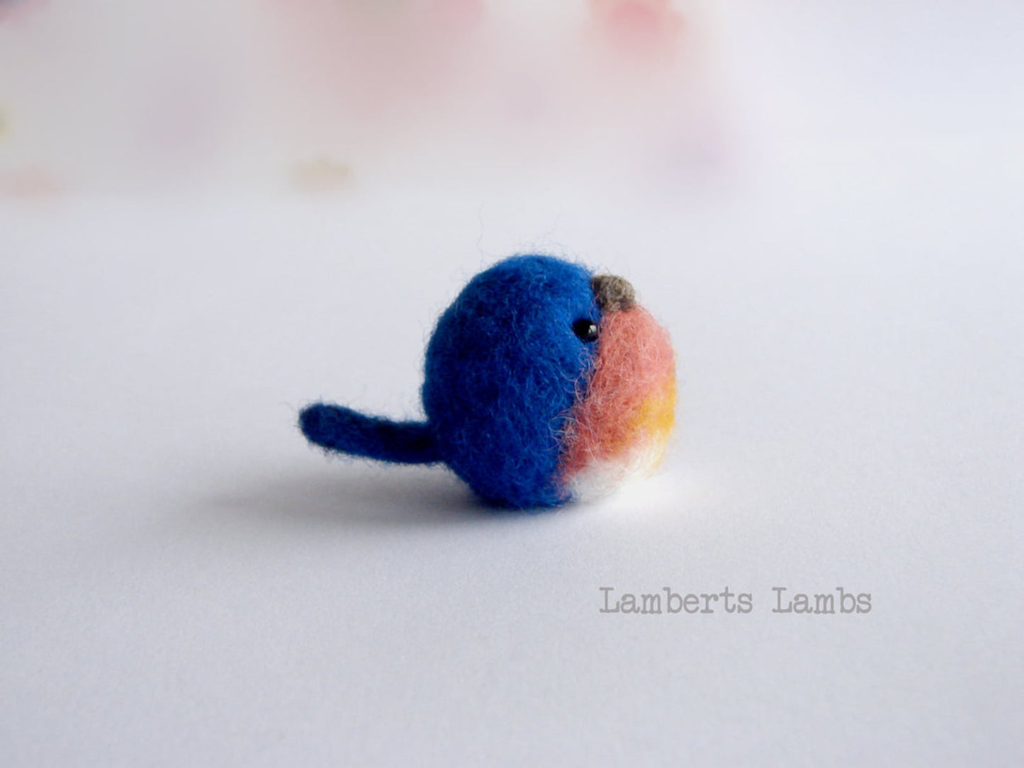 Miniature Needle felted blue bird Handmade bird