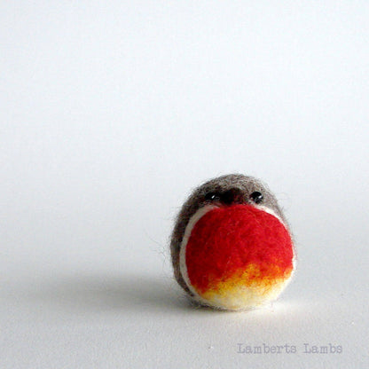 Needle Felted Red Breast, Handmade Robin Christmas decoration