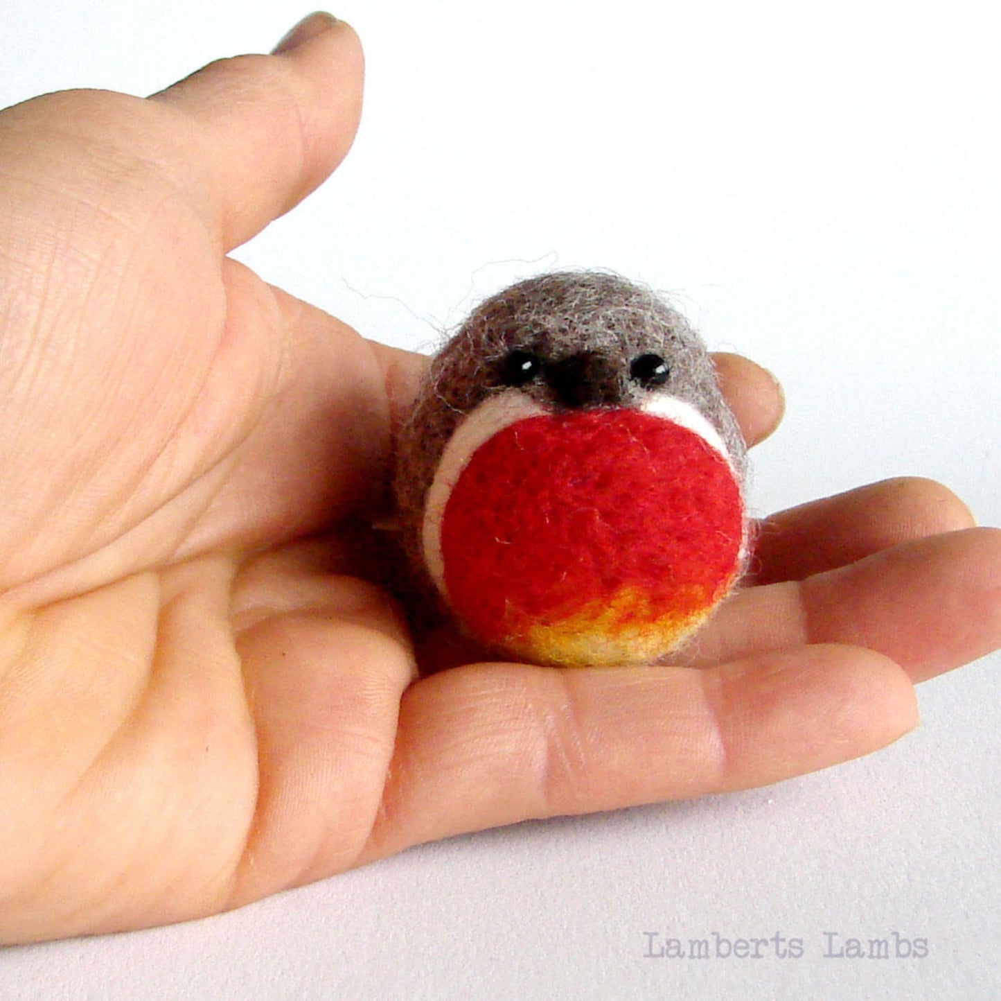 Needle Felted Red Breast, Handmade Robin Christmas decoration
