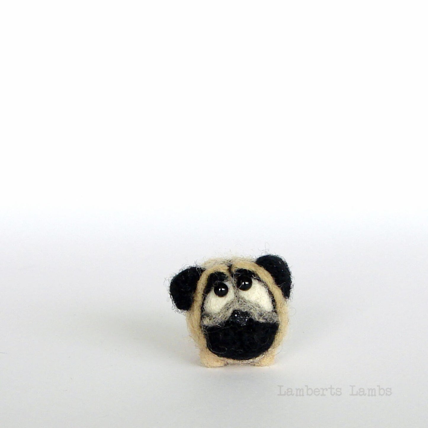 Needle felted Pug, Felted dog, Tiny wool dog