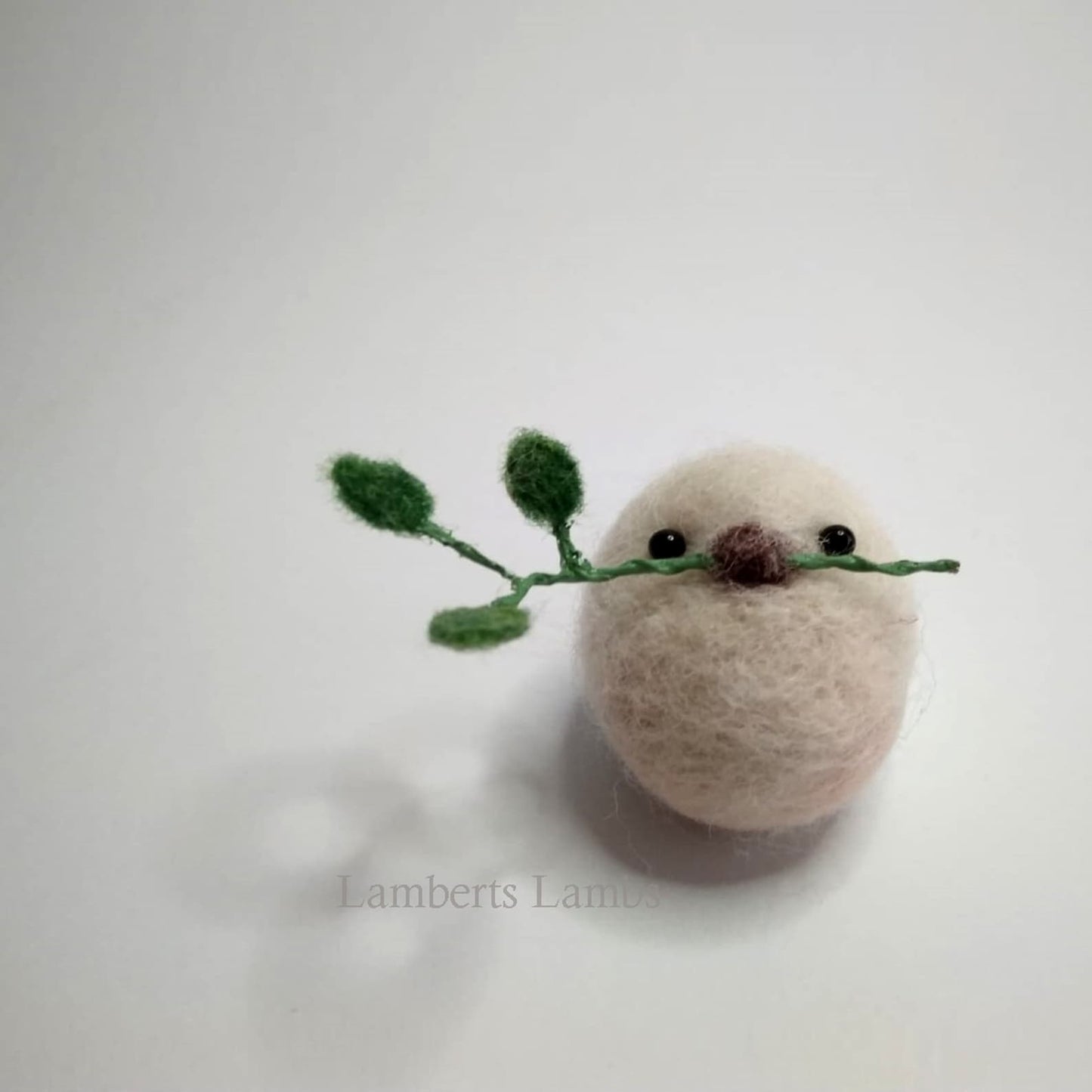 Needle felted Dove, white felted wool bird, handmade bird of peace