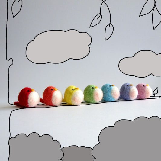 Felted bird, Small needle felted bird, handmade wool bird