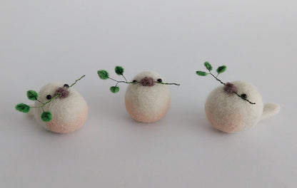 Needle felted Dove, white felted wool bird, handmade bird of peace