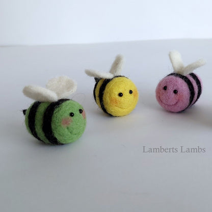 Happy Little needle felted bee