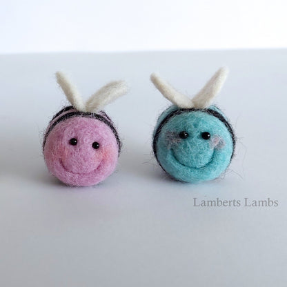 Happy Little needle felted bee