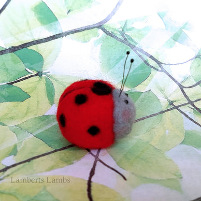 Cute miniature needle felted Ladybird