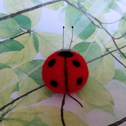 Cute miniature needle felted Ladybird