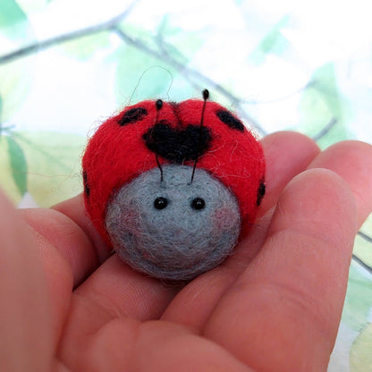 Cute miniature needle felted Ladybird