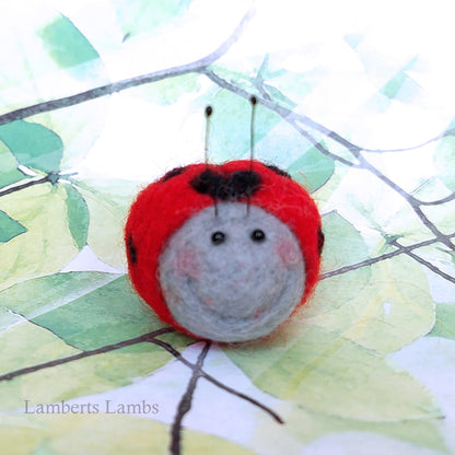 Cute miniature needle felted Ladybird