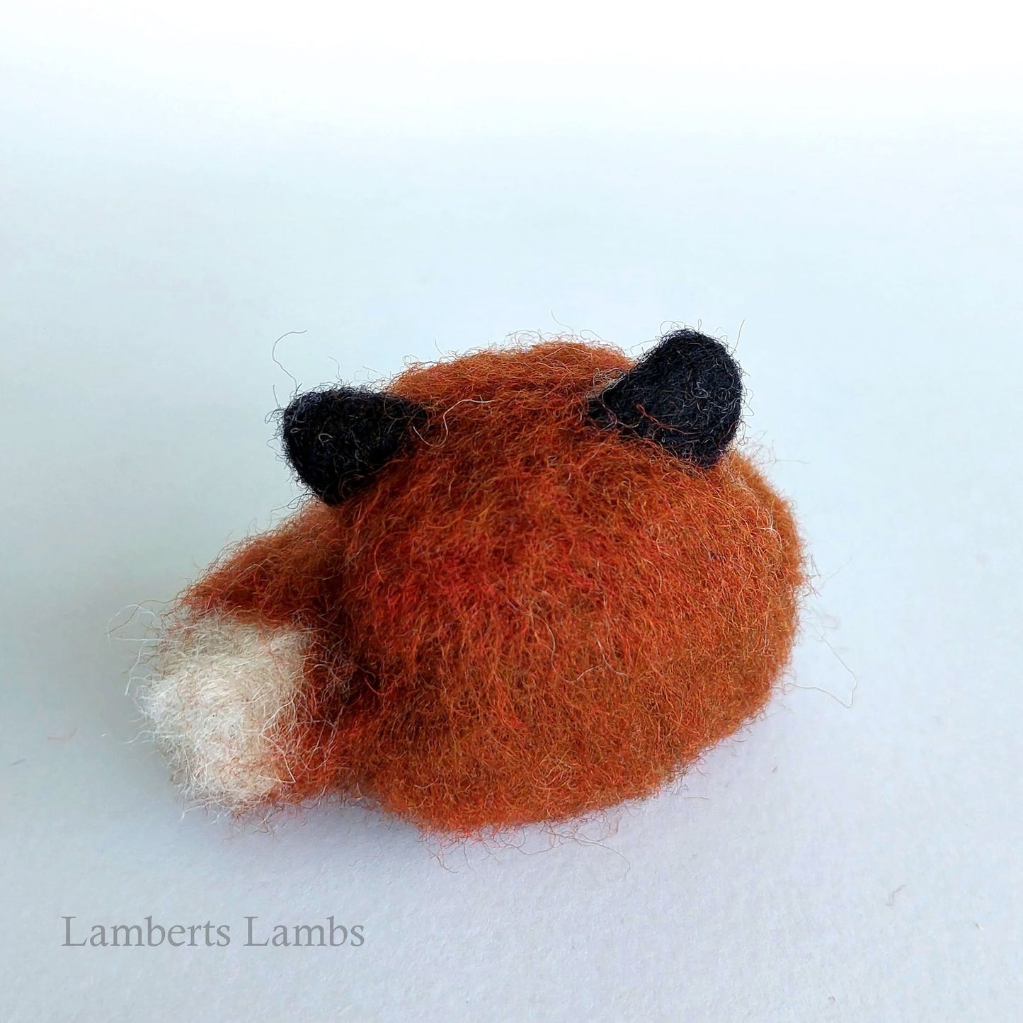 Needle Felted Fox, Sleeping Red Fox Miniature