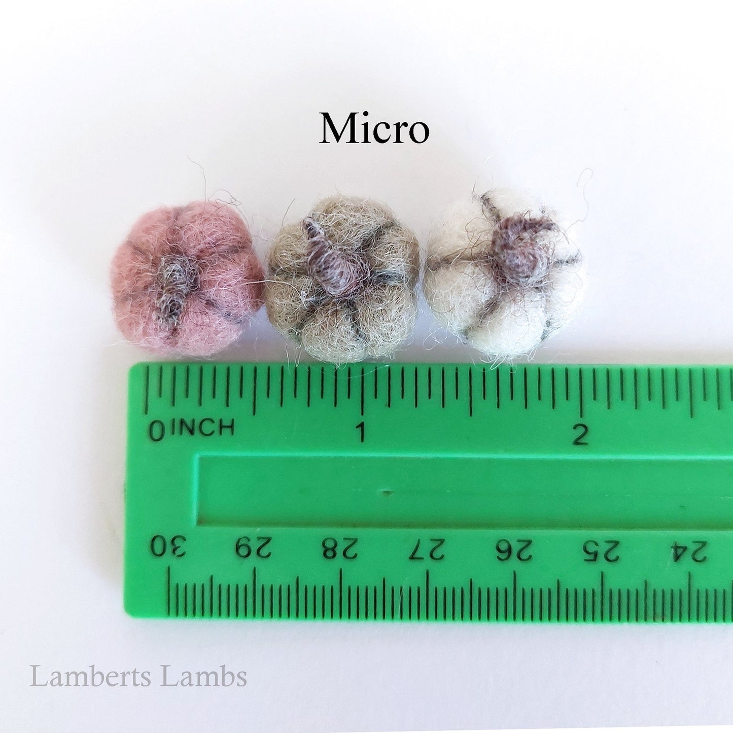 Handmade Needle felted Mini and Micro wool Pumpkin