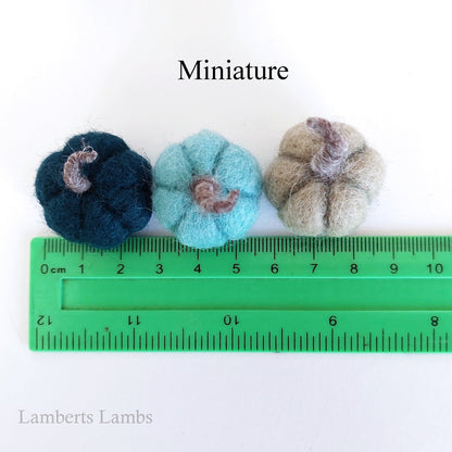 Handmade Needle felted Mini and Micro wool Pumpkin