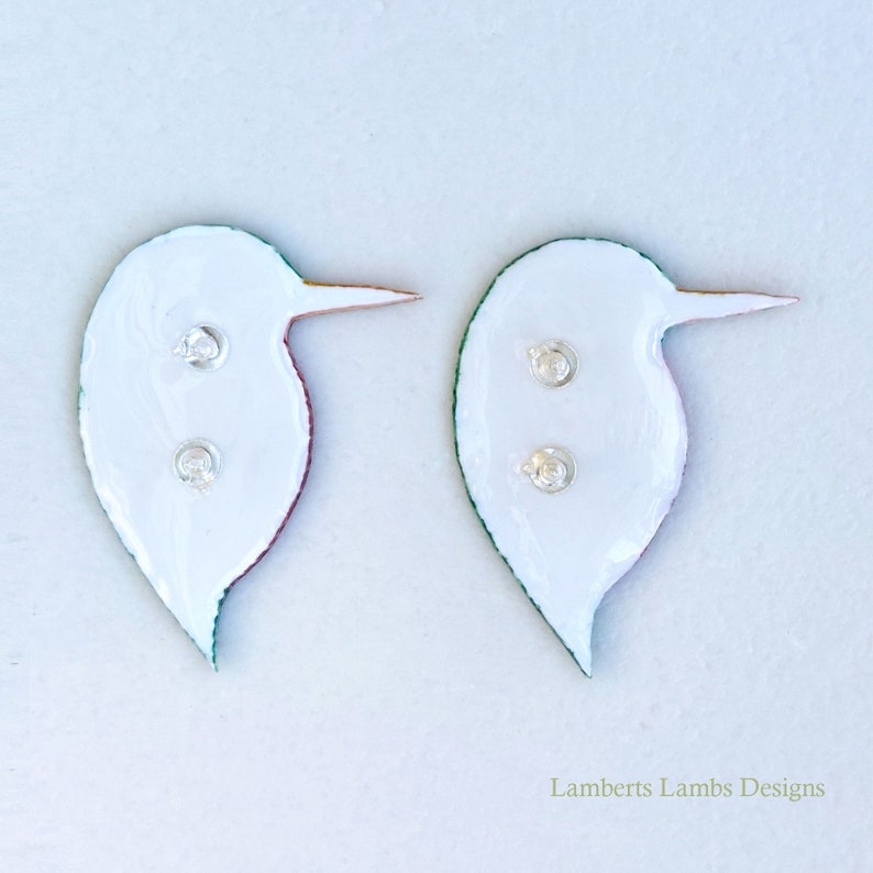 Tropical Bird Brooch/ Pin, Modern hand painted Bird Brooch Pin - Dark