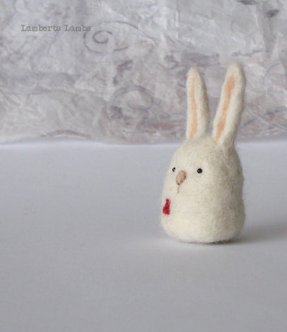 Needle Felted Bunny with a heart