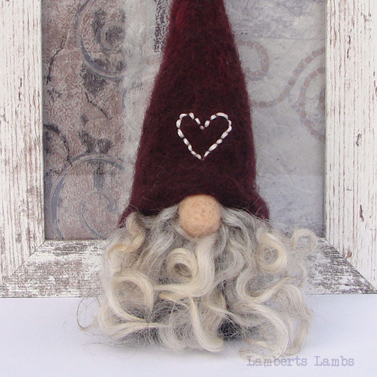 Nordic Gnome Needle Felted Scandinavian Gnome  Felted Tomte  Wool Nisse
