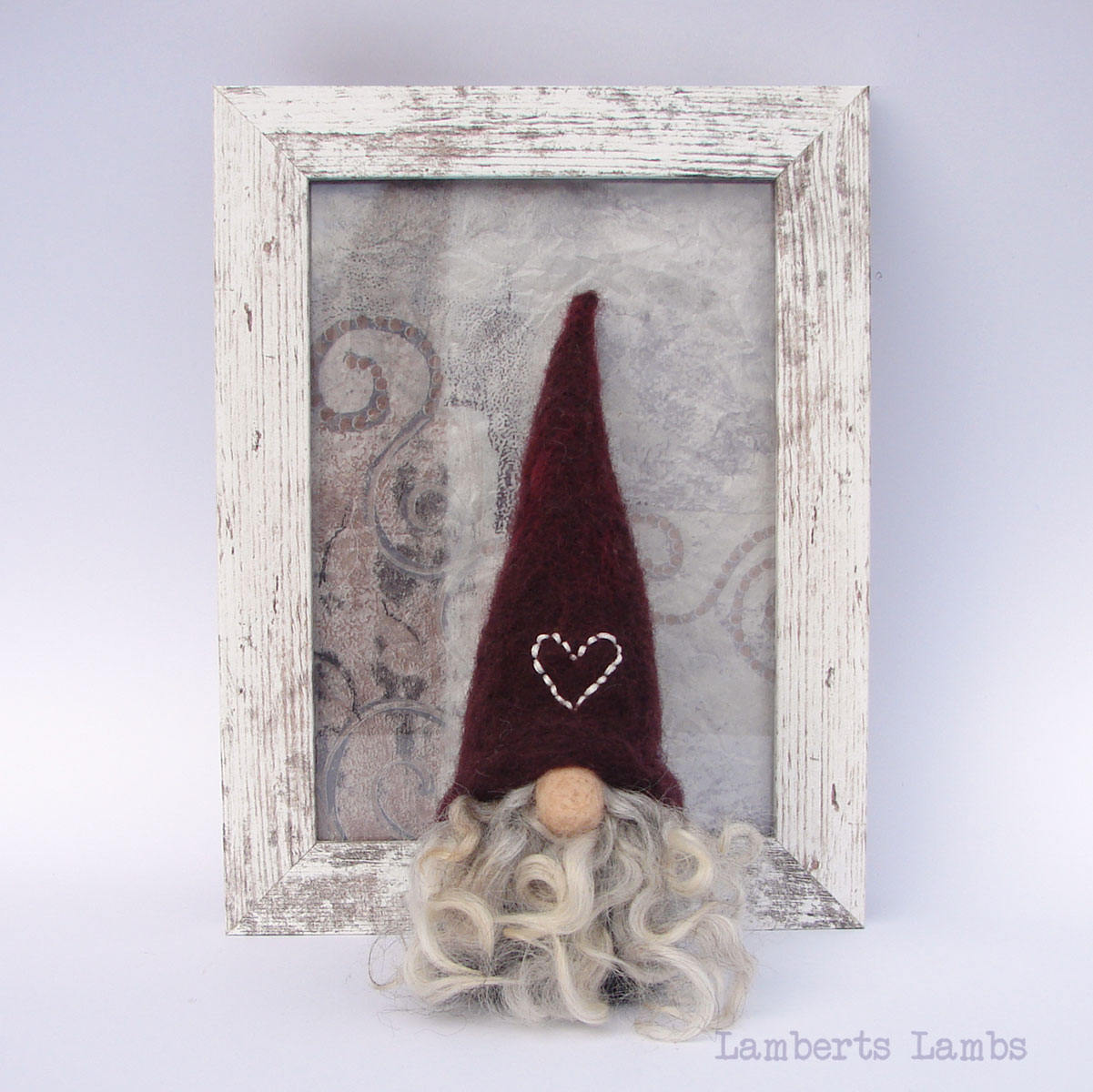 Nordic Gnome Needle Felted Scandinavian Gnome  Felted Tomte  Wool Nisse