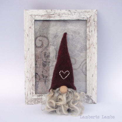 Nordic Gnome Needle Felted Scandinavian Gnome  Felted Tomte  Wool Nisse
