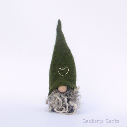 Needle Felted Scandinavian Gnome  Nordic Gnome Felted Tomte  Wool Nisse