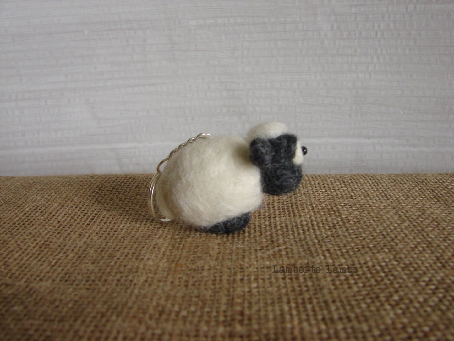 Needle Felted Sheep Hanging Ornament , sheep Handbag charm, sheep handing Christmas ornament.