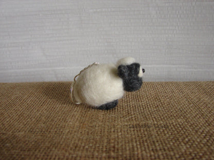 Needle Felted Sheep Hanging Ornament , sheep Handbag charm, sheep handing Christmas ornament.
