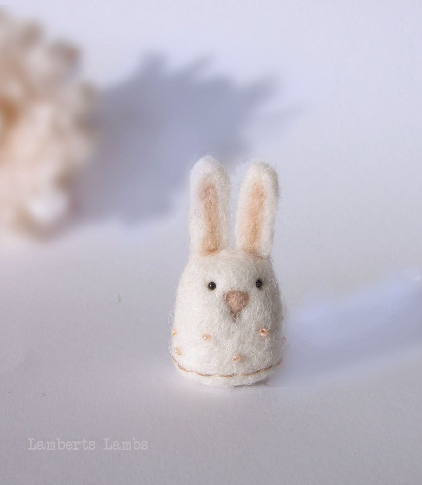 Cottage Chic Needle Felted Bunny
