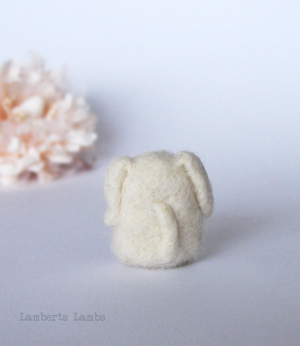 Needle Felted Dog with a heart