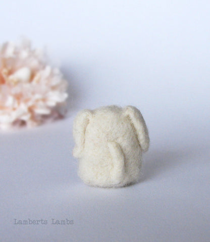 Needle Felted Dog with a heart