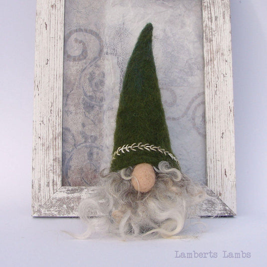 Needle Felted Scandinavian Gnome  Nordic Gnome Felted Tomte  Wool Nisse