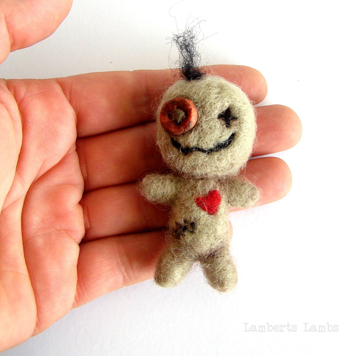 PDF Needle felting tutorial Voodoo Doll, Halloween Felt Pattern Digital Tutorial