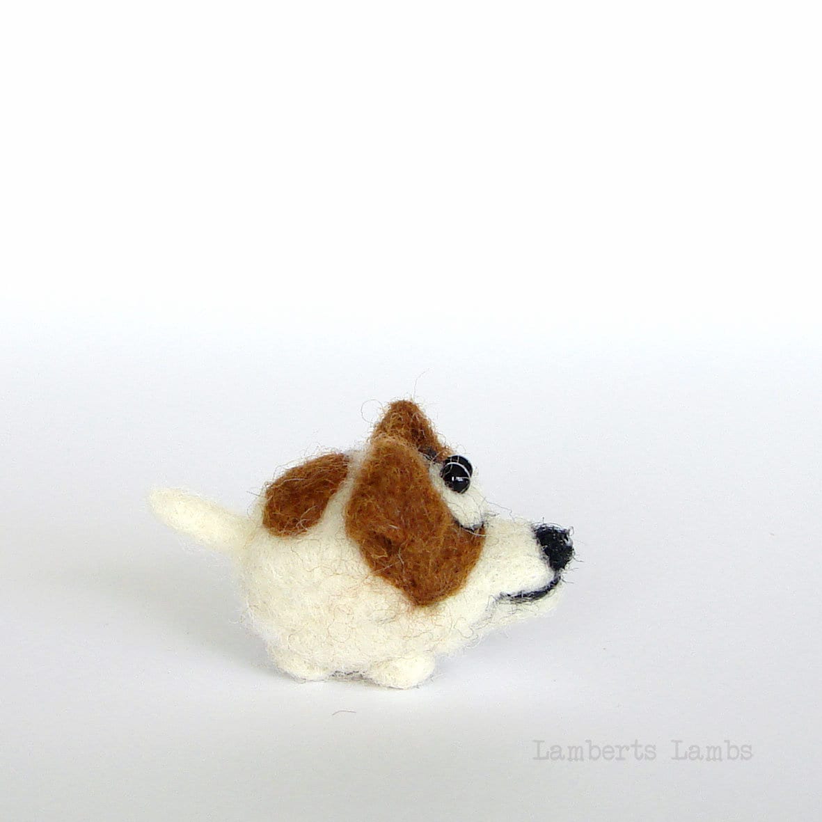 Needle felted Jack Russell Terrier, Felted dog, Tiny wool dog