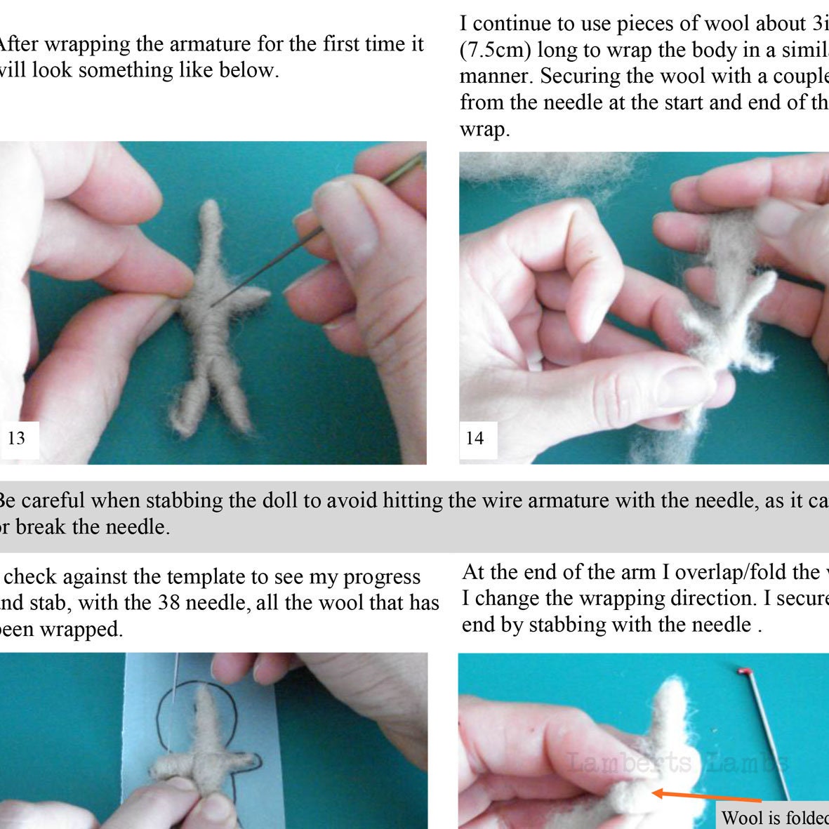 PDF Needle felting tutorial Voodoo Doll, Halloween Felt Pattern Digital Tutorial
