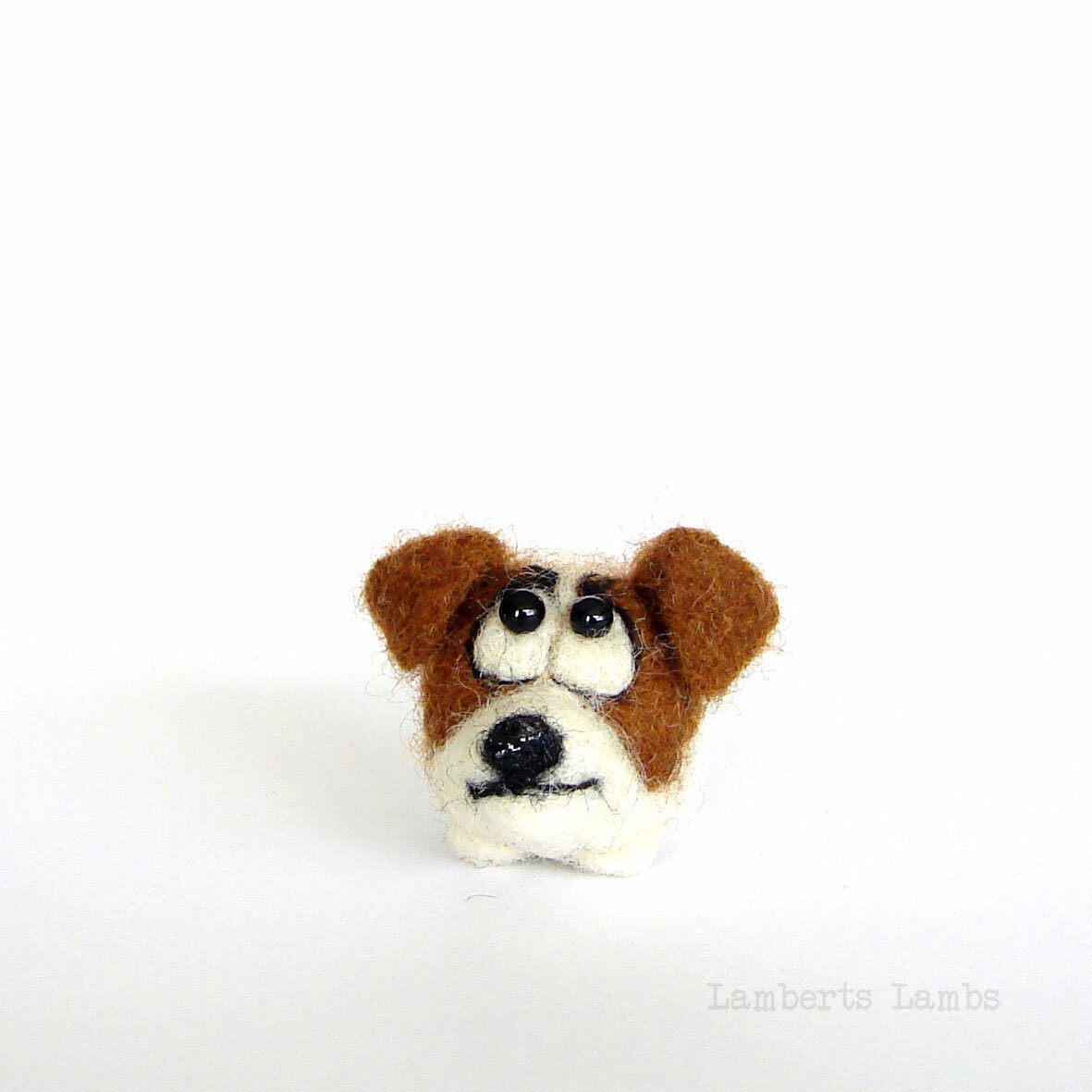 Needle felted Jack Russell Terrier, Felted dog, Tiny wool dog