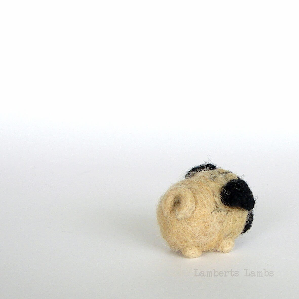 Needle felted Pug, Felted dog, Tiny wool dog