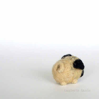 Needle felted Pug, Felted dog, Tiny wool dog