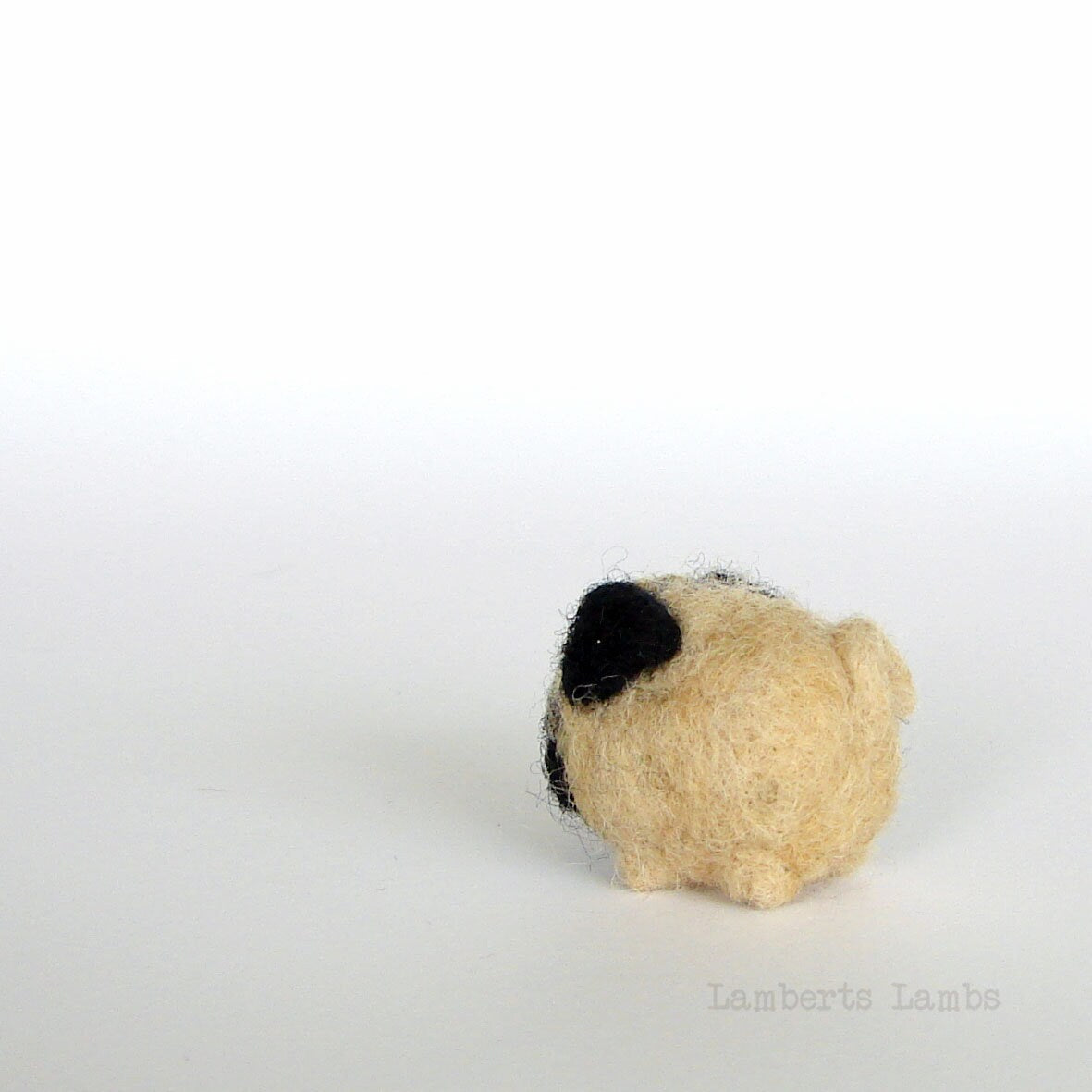 Needle felted Pug, Felted dog, Tiny wool dog