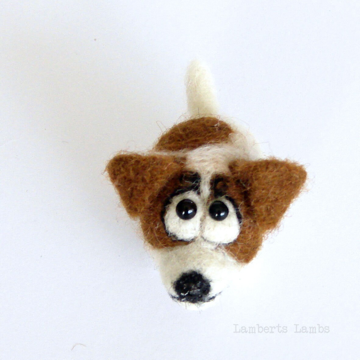 Needle felted Jack Russell Terrier, Felted dog, Tiny wool dog