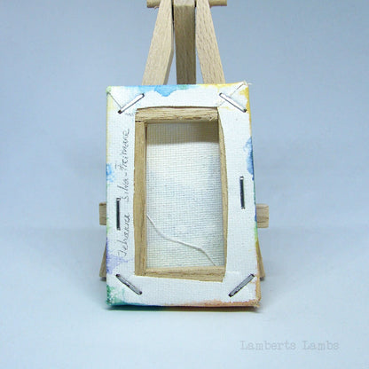 Miniature Sheep Painting an original Watercolor on stretched canvas