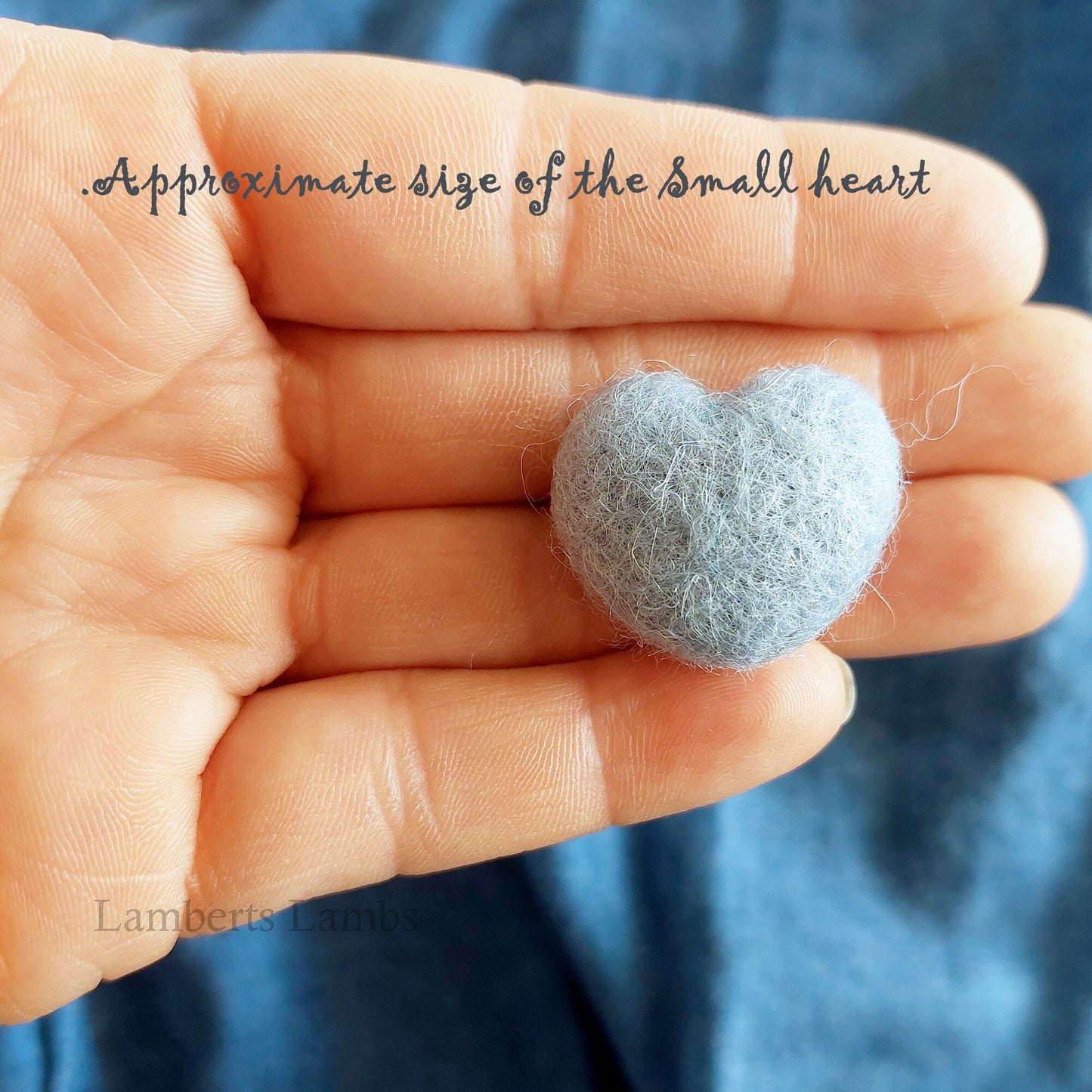 Small Needle felted Heart Brooch, Handmade Felted Heart Brooch - Baby Blue Shade