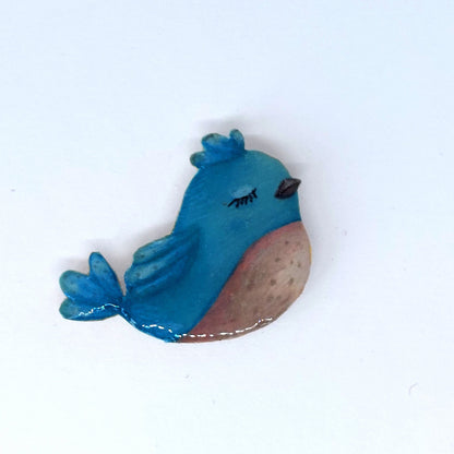 Cute Blue bird brooch