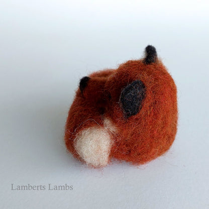 Needle Felted Fox, Sleeping Red Fox